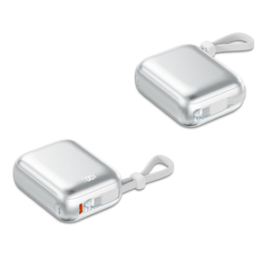 <strong>Multifunctional</strong> Mini Power Bank Dual Built in Cables LED Display Fast Charging Portable External <strong>Charger</strong> for Travel - Product Image 2