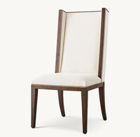 Ensemble de salle à manger intérieur de style moderne Ammes, de haute qualité, pour hôtel, restaurant, banquet, mobilier de salle à manger en chêne et tissu pour salon
