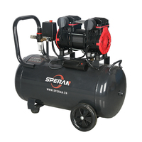 SPERAN Compresores De Aire Portable Pulvérisation Peinture Ultra Silencieux 50L 2Hp 1500W Silencieux Sans Huile Compresseur D'air Machine