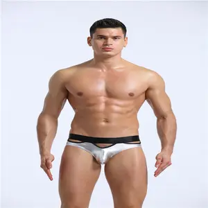 Hot sale men open lingerie sexy gay underwear thongs leather underwear