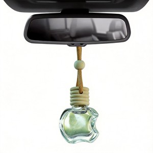 Botella de Perfume Recargable para Auto, Difusor de Aceites Esenciales Colgante de Vidrio, Forma Rectangular con Serigrafía para Ambientador de Auto - Product Image 5