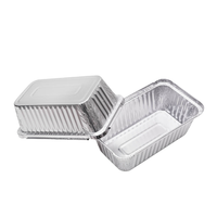 Barquettes de cuisson rectangulaires jetables en aluminium n°1, n°2, n°6a – Barquettes carrées jetables en aluminium avec couvercles pour plats à emporter