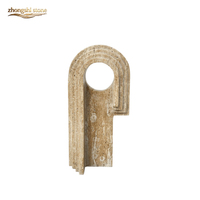 Décoration intérieure de style européen minimaliste, artisanat géométrique, marbre travertin naturel, forme hémisphérique personnalisée, beige poli