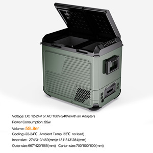 Réfrigérateur de voiture 24V, réfrigérateur 12V, USB et accoudoir, réfrigérateur de voiture à commutation 12V/220V - Product Image 3