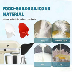 Embudo de silicona para mezcladoras, herramientas para hornear de boca ancha y anticolisión, material de calidad alimentaria - Product Image 1