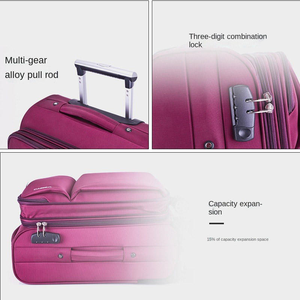 Sac à roulettes de grande capacité de 26 pouces, tissu Oxford haut de gamme, cadenas à combinaison, valise à roulettes - Product Image 6