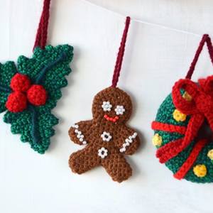 Navidad algodón Amigurumi hecho a mano ganchillo pan <span class=keywords><strong>de</strong></span> jengibre <span class=keywords><strong>muñeco</strong></span> <span class=keywords><strong>de</strong></span> <span class=keywords><strong>nieve</strong></span> campana árbol <span class=keywords><strong>de</strong></span> Navidad adornos colgantes - Product Image 5