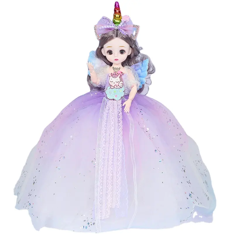 Nouveau 32 cm gaze robe poupée Yade musique poupée fille cadeau d'anniversaire enfants jouets en gros