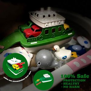 Juego de Barcos de Juguete Mejorado con Coches y 4 Juguetes de Baño con Mecanismo de Cuerda para Bebés, Niños Pequeños, Niños y Niñas - Product Image 6
