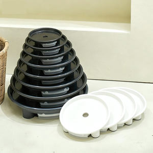 Plafarm Base Circular Blanca de Doble Capa para Macetas, N.º 2, Bandeja con Depósito de Agua Profundo, Plástico PP Resistente, Base para Macetas con Sistema de Goteo - Product Image 1