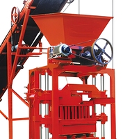 Machine à fabriquer des briques creuses semi-automatique QTJ4-35, économique en main-d'œuvre et à haut rendement