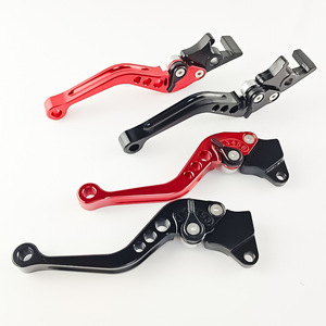 Palanca de Freno para Motocicleta Qiangye, Roja y Negra, Ajustable, para Frenos de Disco y Tambor Delanteros y Traseros, Asistencia para Manillar - Product Image 1