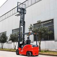 Chariot élévateur électrique autonome à intelligence artificielle avec évitement d'obstacles par GPS, batterie au plomb-acide 48V, longueur de fourche 1070mm, déplaceur latéral hydraulique