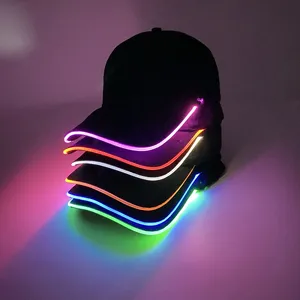 <span class=keywords><strong>Led</strong></span> ánh sáng lên Mũ bóng chày nhấp nháy Glow Rave bên cap Luminous hat cho phụ nữ người đàn ông hip-hop Câu lạc bộ thanh giai đoạn hiệu suất Nguồn cung cấp - Product Image 1