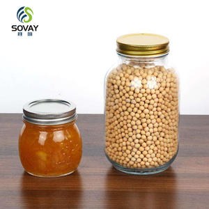 4oz 8oz 10oz 12oz 16oz 32oz <span class=keywords><strong>Mason</strong></span> lọ thủy tinh với nắp kim loại miệng rộng <span class=keywords><strong>Mason</strong></span> mứt Jar lưu trữ thực phẩm - Product Image 1