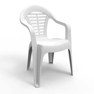 Set di 6 Sedie Impilabili in Plastica per Esterni Menorca, Design Contemporaneo di Alta Qualità per Arredamento da Giardino - Product Image 3