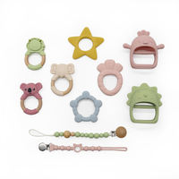 Jouet de dentition gonflable en silicone pour bébé, bracelet anti-sucette en forme de petit champignon de qualité alimentaire