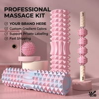 Juego de Rodillos de Espuma Premium Unisex para Puntos de Presión, para Recuperación Muscular, Masaje de Tejido Profundo de Espalda y Piernas, Fisioterapia, Ejercicio en Casa y Gimnasio