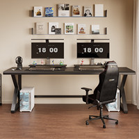 Bureau d'ordinateur double minimaliste en bois massif, établi de travail, bureau de jeu pour la maison et la chambre à coucher, nouveau modèle simple 2025