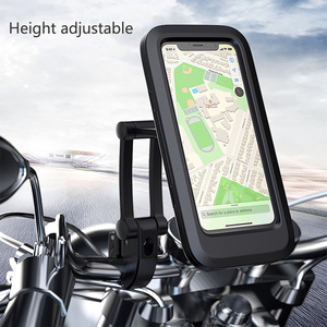 Support Vélo GPS Universel Magnétique et Réglable pour <span class=keywords><strong>Moto</strong></span> et Bicyclette avec Étui Étanche pour Écran Tactile, Rotation à 360° - Product Image 3