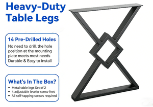 Pieds <span class=keywords><strong>de</strong></span> <span class=keywords><strong>table</strong></span> <span class=keywords><strong>en</strong></span> métal pour <span class=keywords><strong>table</strong></span> <span class=keywords><strong>de</strong></span> bureau, banc, salle à manger, café, style industriel moderne <span class=keywords><strong>en</strong></span> <span class=keywords><strong>fonte</strong></span> et acier - Product Image 5