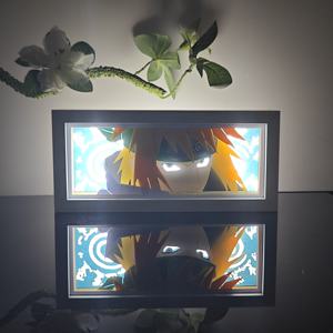 Boîte à ombres LED Minato <span class=keywords><strong>Namikaze</strong></span>, entrepôt américain en stock, expédition aujourd'hui, États-Unis, bleu néon brillant, décoration anime 3D en couches - Product Image 2