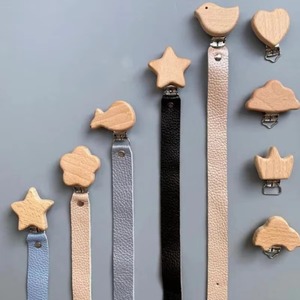 <span class=keywords><strong>Attache</strong></span>-sucette et attaches-chaussons durables en similicuir organique en forme d'étoile <span class=keywords><strong>avec</strong></span> gravure, pour cadeaux de naissance - Product Image 6