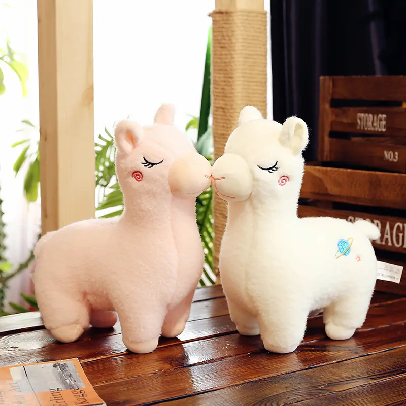 Peluche alpaga en peluche personnalisée, jouet animal de mouton alpaga coloré mignon