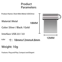 Dispositivo Portátil, Memoria USB Delgada de 2.5mm, 16GB 32GB, Mini Pendrive USB 2.0 USB 3.0 con Llavero y Logotipo Personalizado