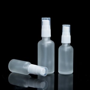 Botella de vidrio esmerilado con cuentagotas para loción, botella de vidrio esmerilado líquido con <span class=keywords><strong>tapa</strong></span> blanca, impresión de pantalla personalizada, 10ml - Product Image 3