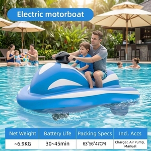 เจ็ทสกีเป่าลม PVC สำหรับ 2 คน เรือยนต์แบบชาร์จไฟได้ สำหรับใช้ในสวนน้ำเชิงพาณิชย์ รองรับผู้โดยสารไม่เกิน 5 คน - Product Image 4