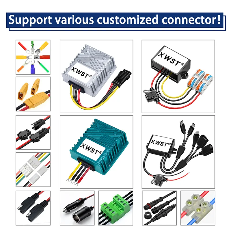 ตัวแปลงสเต็ปดาสเต็ปดาสเต็บั๊ก DC 30-60V ถึง12V หม้อแปลง1-100A กันน้ำพร้อม CE