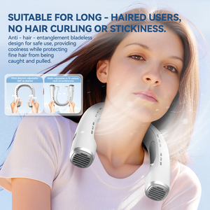 Taşınabilir boyun Fan hafif 5-Speed boyun soğutucu 4H çalışma zamanı USB/tip-c şarj edilebilir 1A giriş 4.44Wh açık Fan - Product Image 5