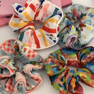 GEERDENG, venta al por mayor, lazos para el cabello de gran tamaño, diseñador Extra Jumbo Giant Scrunchy 16/12, 5cm, gran tela colorida, <span class=keywords><strong>Scrunchies</strong></span> para el cabello - Product Image 4