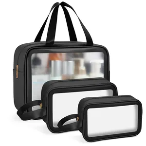 Clear Pvc Travel Wasch beutel Toiletten artikel Wasserdichte Kunststoff Kosmetik Make-up Tasche für Badezimmer