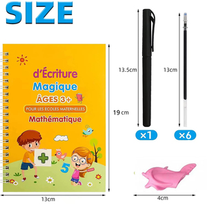 Cuaderno de Caligrafía Francés <span class=keywords><strong>Montessori</strong></span> 3D, Libro Mágico Reutilizable para Niños, Cuaderno para Caligrafía, Escritura a Mano, Regalos - Product Image 3