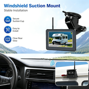 Sistema di Telecamera Wireless Solare con Montaggio Magnetico, Monitor da 5 Pollici, Visione Notturna, Telecamera Impermeabile per Camper e Camion - Product Image 3