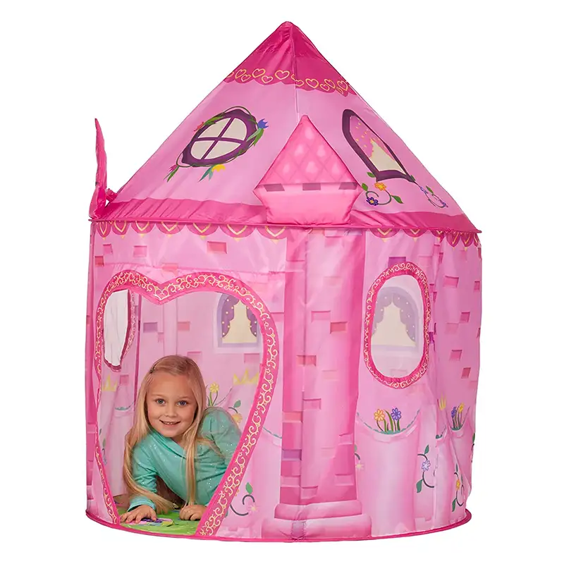 Tente de jeu princesse pliable pour enfants, maison avec Design de château Unique pour filles, jeux créatifs d'intérieur et d'extérieur, cadeau