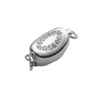 Prix de gros gros connecteur 925 fermoir chaîne en argent sterling bricolage accessoires collier de pierres précieuses fermoirs de boîte pour la fabrication de bijoux