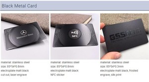 Personalized Qr <strong>Code</strong> Brushed Stainless Steel Contactless NFC Business Cards Smart Chip Metal Card - Product Image 6