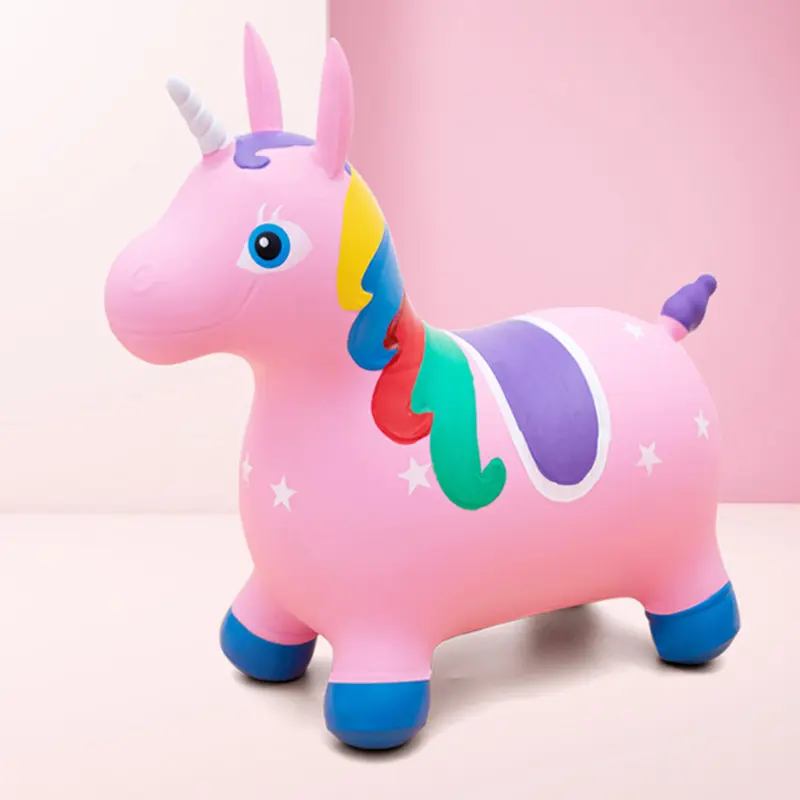 Bouncy ngựa Hopper-Nâu Inflatable nhảy ngựa, đi xe trên cao su nảy động vật đồ chơi cho trẻ em/trẻ mới biết đi