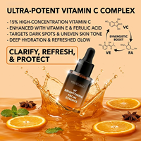 Sérum visage à 15% de vitamine C, anti-âge, éclaircissant, acide férulique, acide hyaluronique, niacinamide, réparation des dommages du soleil, 100ml OEM