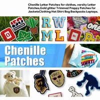 Patch en chenille noir lettre B, thermocollant ou à coudre, style universitaire, pour vestes et sweats à capuche