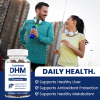 Gummies OEM Dihydromyricetin DHM pour le soutien hépatique, supplément 5-en-1 pour la récupération post-gueule de bois, avec Chardon-Marie et Dihydromyricetin