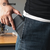 Dompet Pop Up Kulit Aluminium Anti-RFID Berkualitas Tinggi TILONSTAR TVC125M untuk Pria, dengan Tempat Kartu Kredit dan Uang Tunai