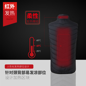 Gilet chauffant Richling, coupe ajustée, rechargeable par USB, température constante, vêtement d'extérieur chaud pour les loisirs - Product Image 4