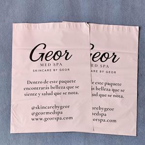 Custom Matte <b>Pink</b> Poly Mailers with Black Printing - Branded Shipping <b>Bags</b> for Beauty & Fashion Brands - Product Image 6
