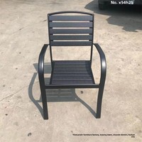 Ensemble de table et de chaises de salle à manger d'extérieur en aluminium haut de gamme, meubles de jardin pliables pour hôtel, café, restaurant, terrasse