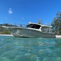 Bateau de pêche en aluminium à vendre, bateau à cabine centrale en aluminium de 11 m pour la pêche et les loisirs