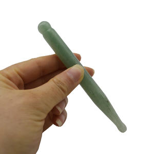 Yeşil Aventurin Gua Sha Çubuğu, Yüz Masajı için Akupresür Kalemi, Yaşlanma Karşıtı Nokta Terapisi ve Lenf Drenaj Aleti - Product Image 2
